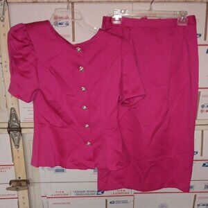 Opening Night Size 9/10 Elegant Pink Women's Skirt Set (SKU N199)